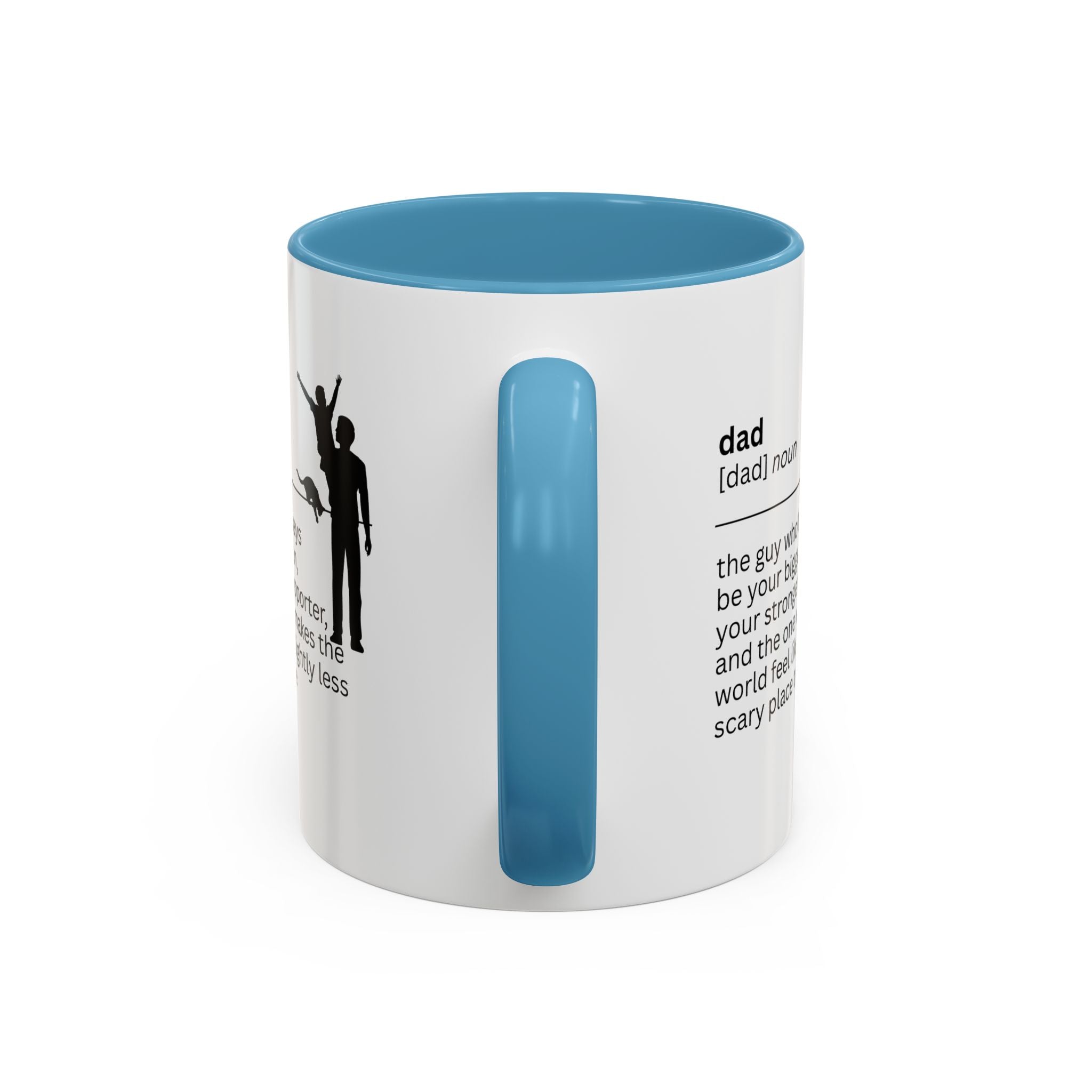 Dad Biggest Fan Accent Coffee Mug - Perfect Gift for Dads