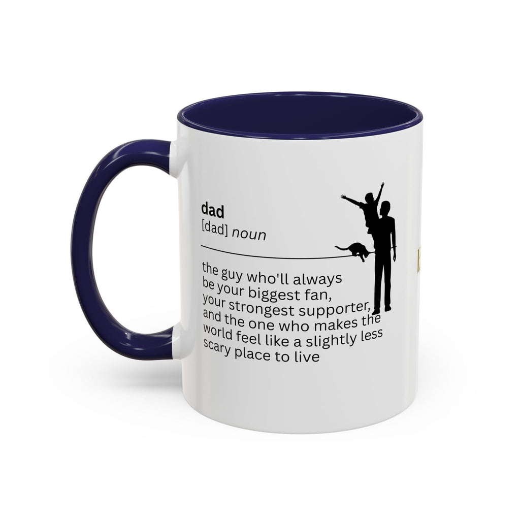 Dad Biggest Fan Accent Coffee Mug - Perfect Gift for Dads