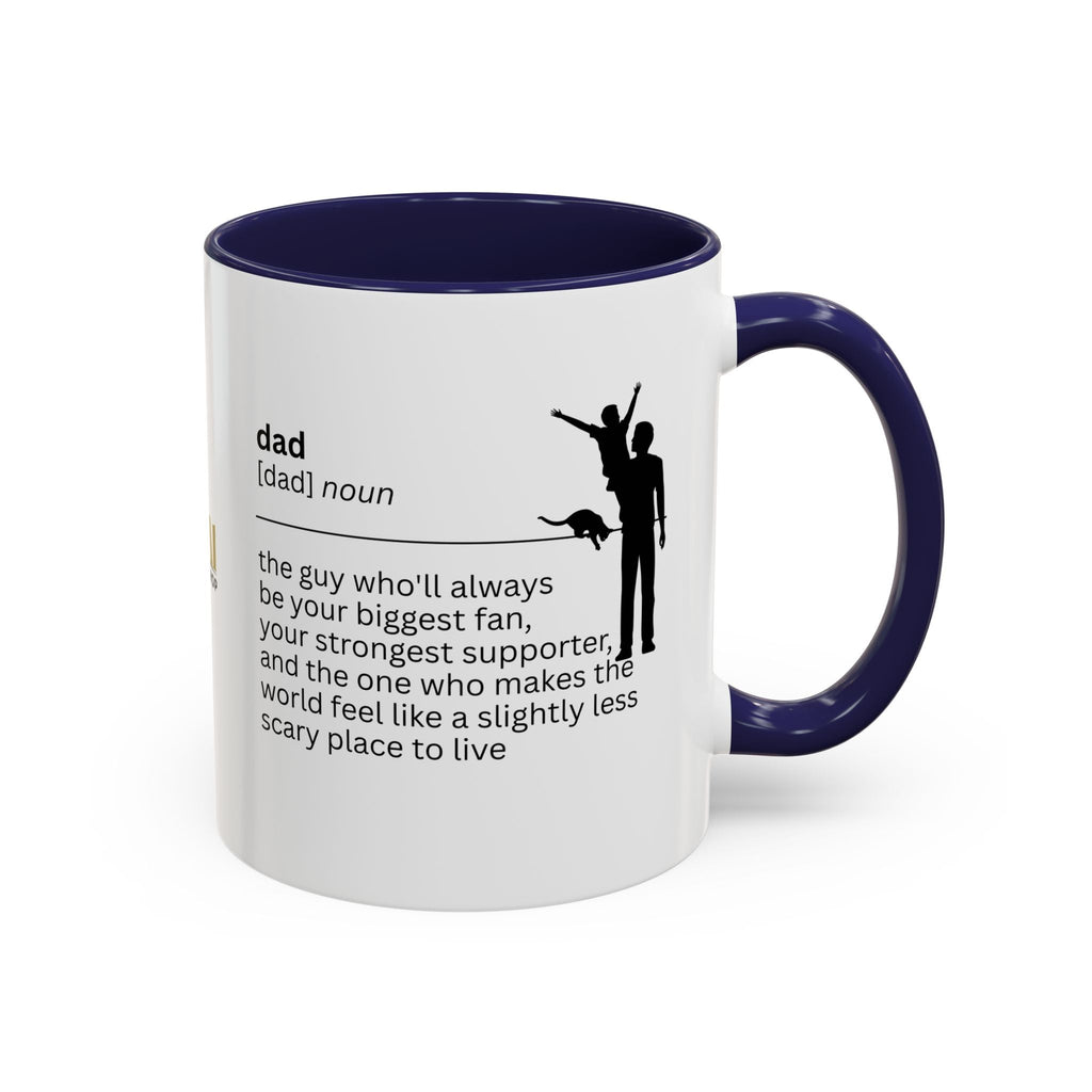 Dad Biggest Fan Accent Coffee Mug - Perfect Gift for Dads