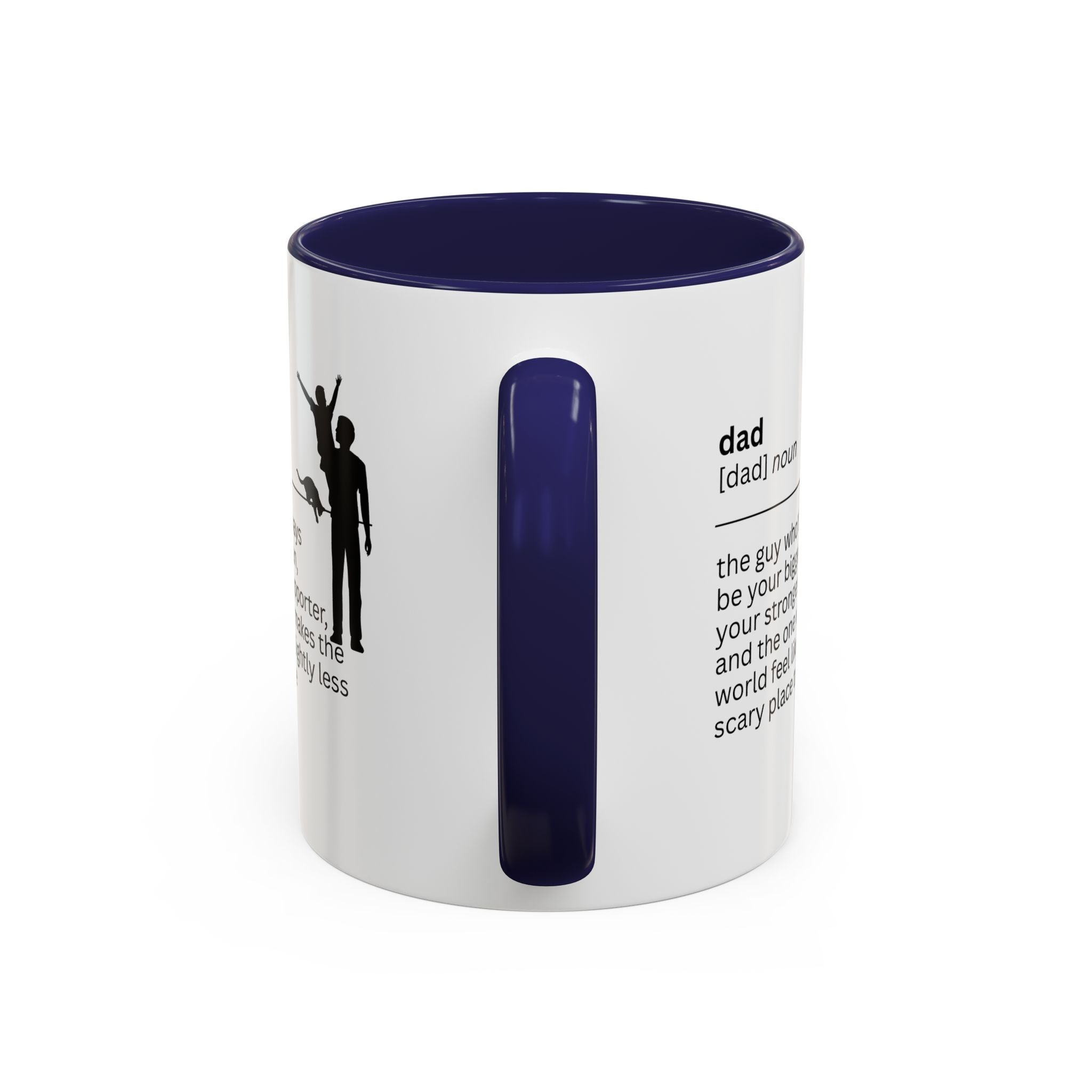 Dad Biggest Fan Accent Coffee Mug - Perfect Gift for Dads