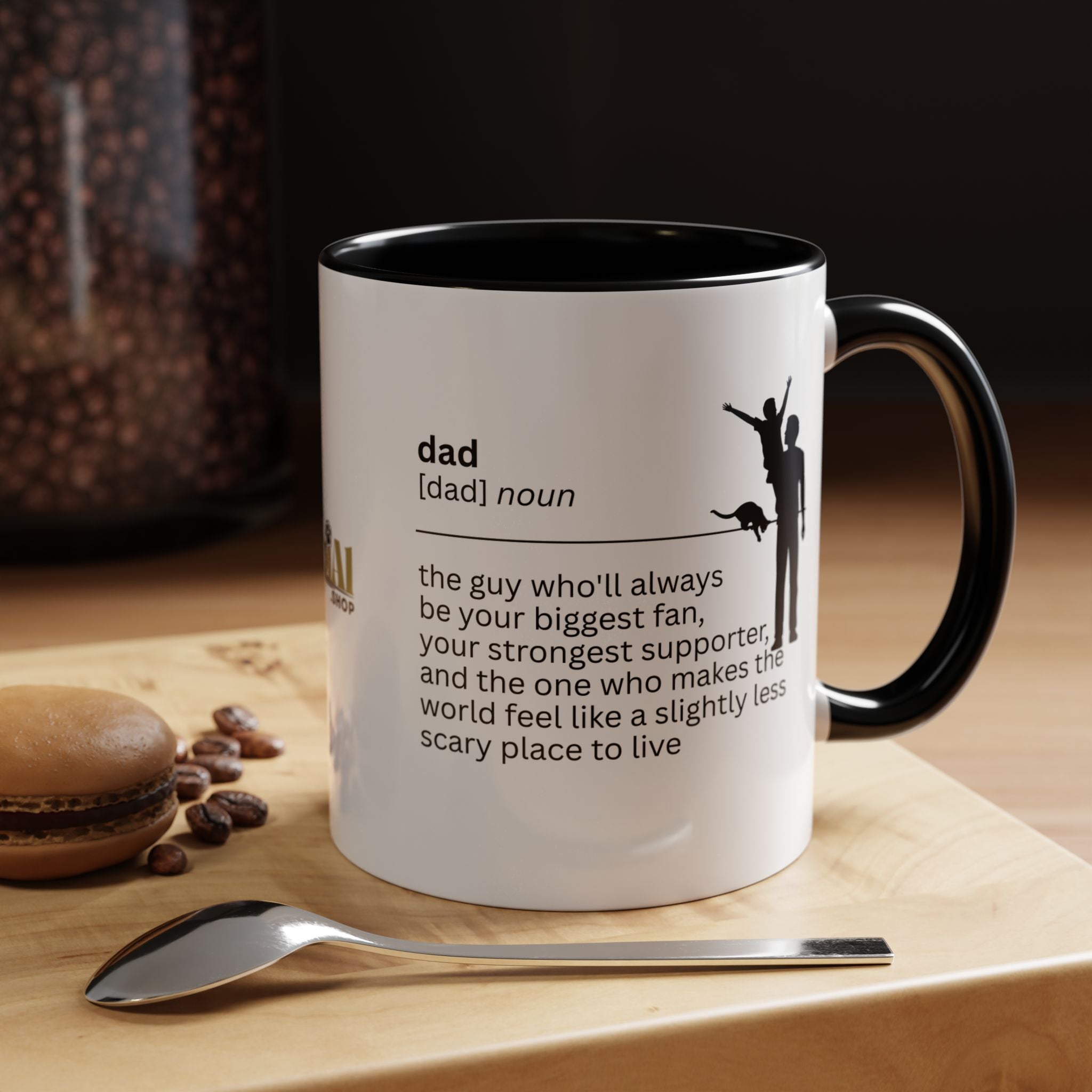 Dad Biggest Fan Accent Coffee Mug - Perfect Gift for Dads