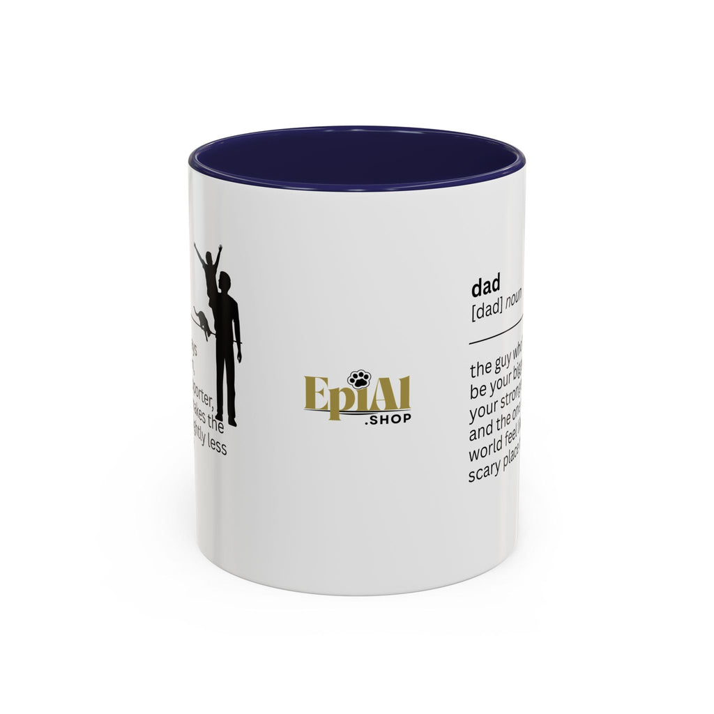 Dad Biggest Fan Accent Coffee Mug - Perfect Gift for Dads
