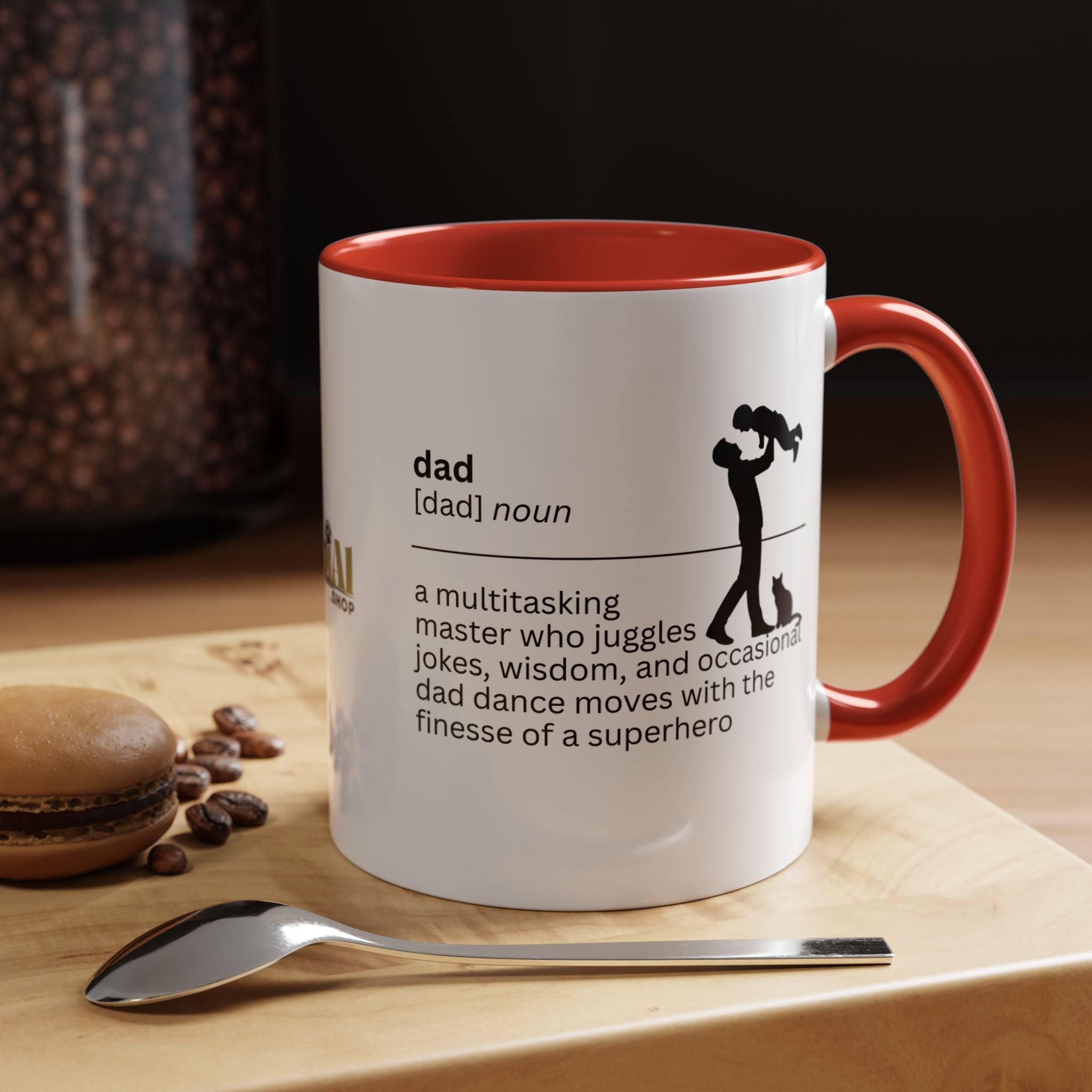 Dad Multitasking Accent Coffee Mug - Perfect Gift for Dads
