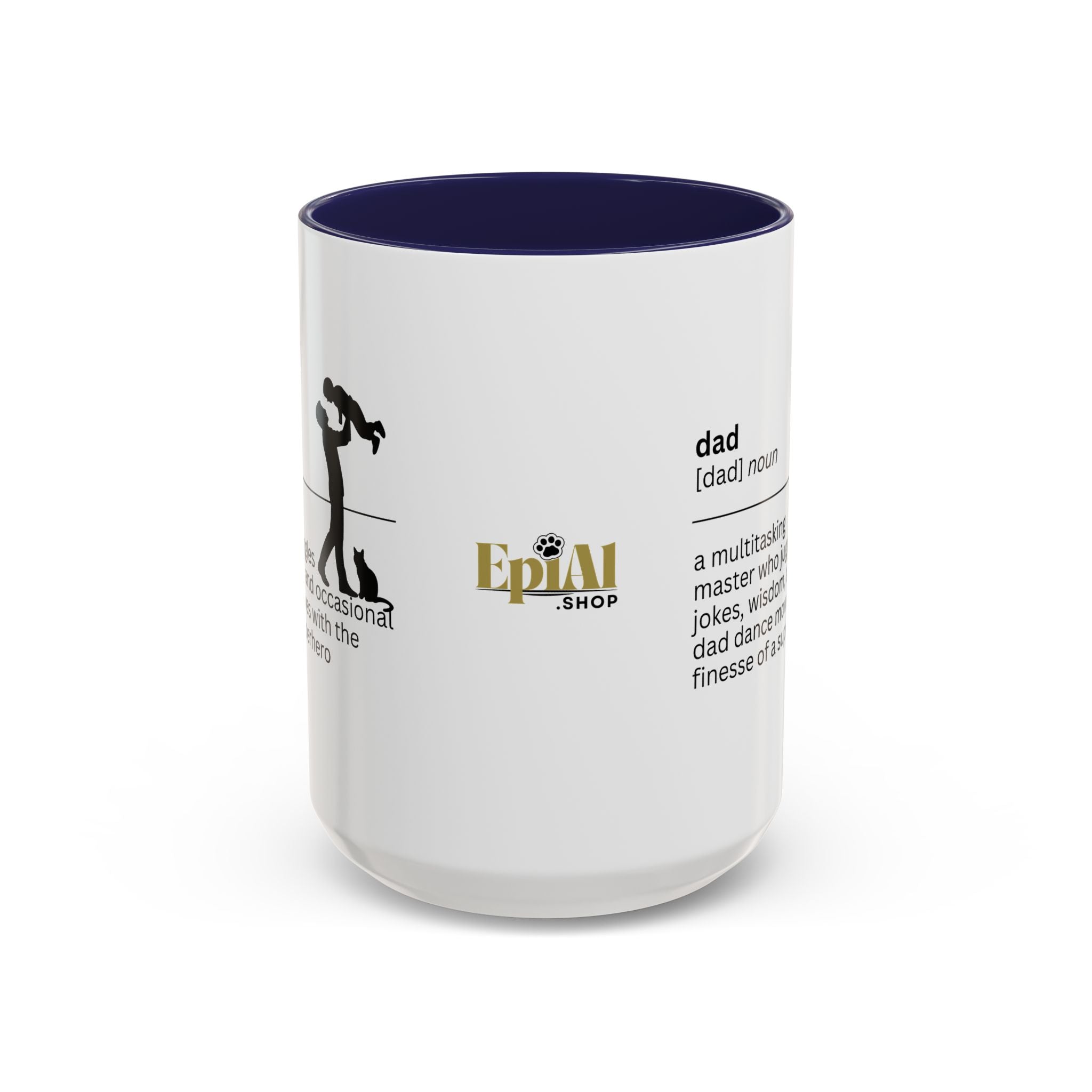 Dad Multitasking Accent Coffee Mug - Perfect Gift for Dads