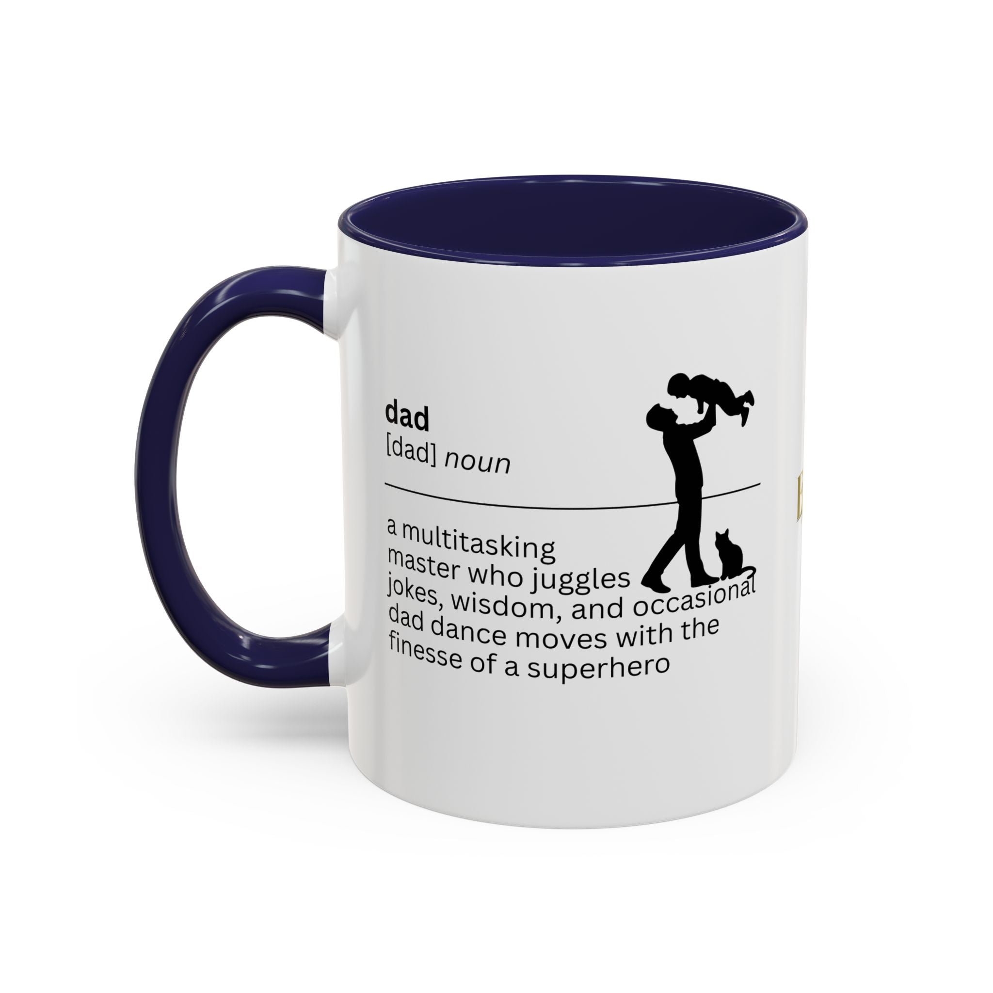Dad Multitasking Accent Coffee Mug - Perfect Gift for Dads