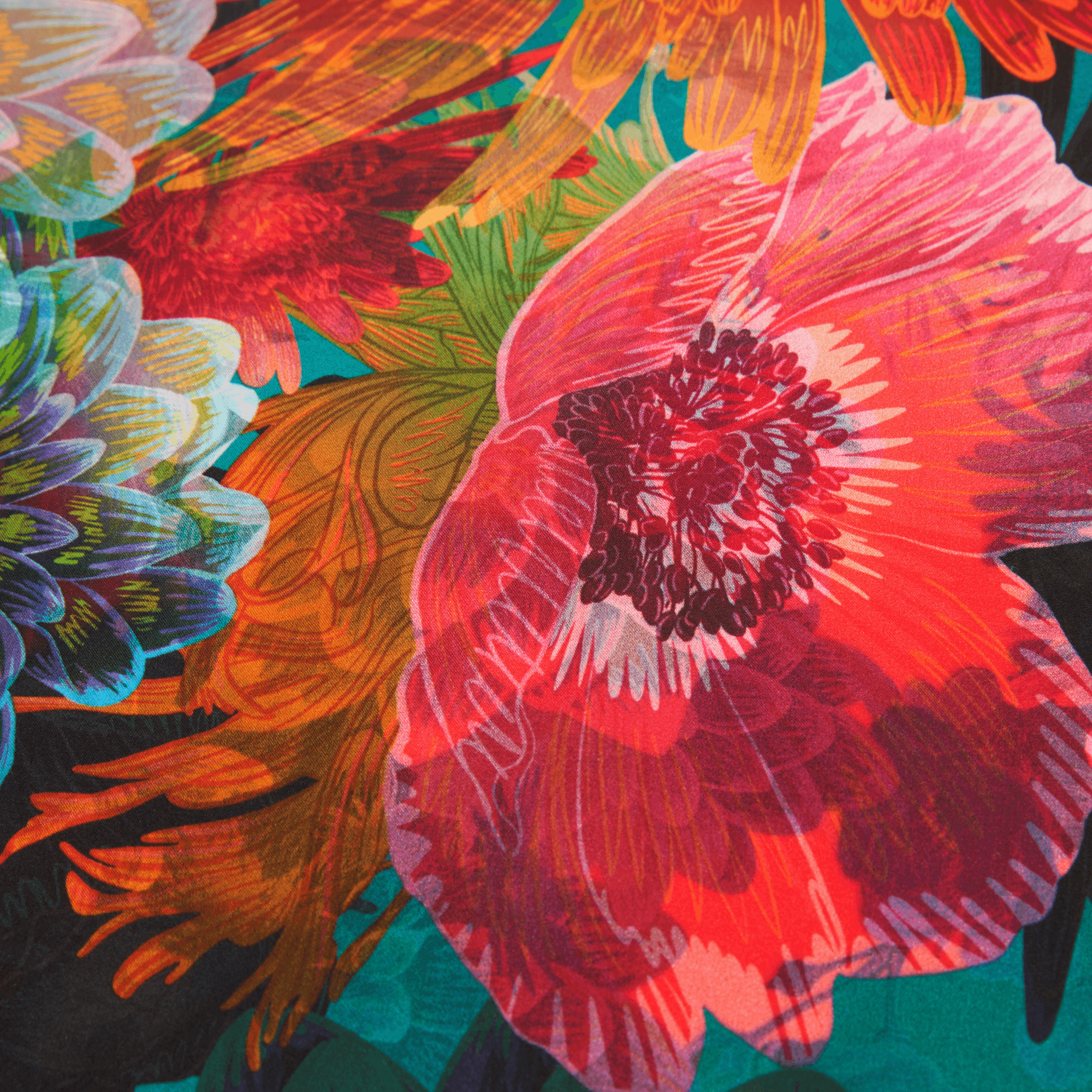 Daisy | 28" Mulberry Silk Furoshiki Gift Wrap by Adam Klassen