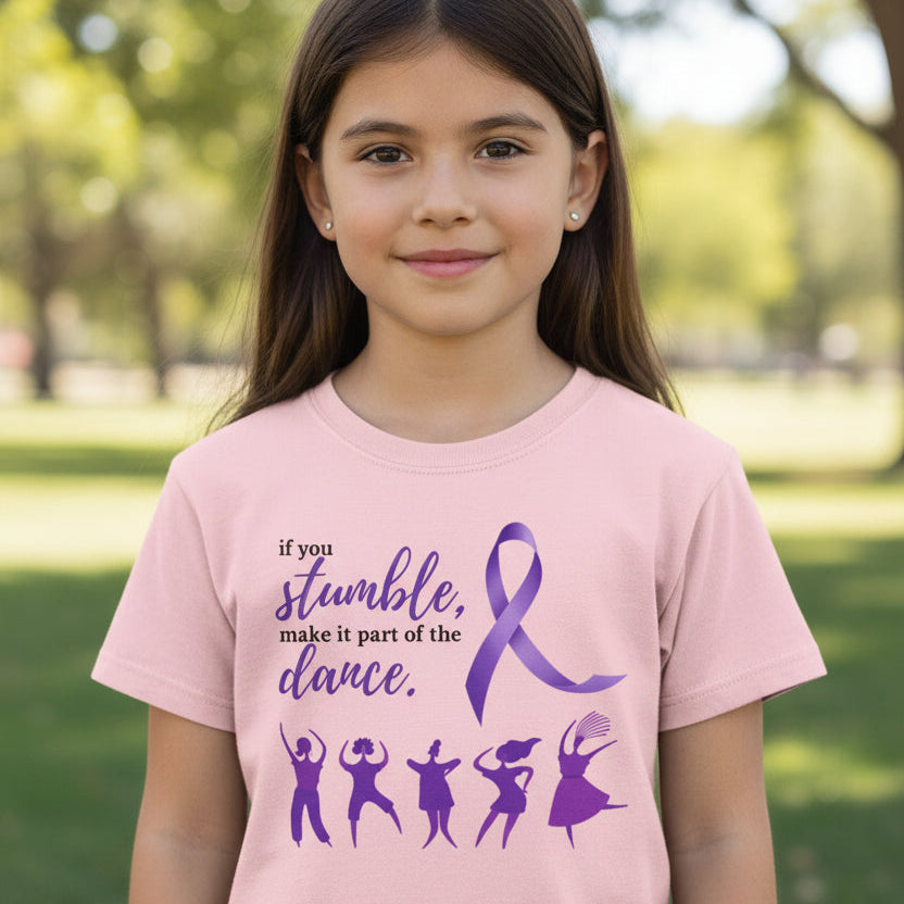 Dance Youth Epilepsy T-Shirt - Stylish Short Sleeve Tee for Passionate Young Dancers