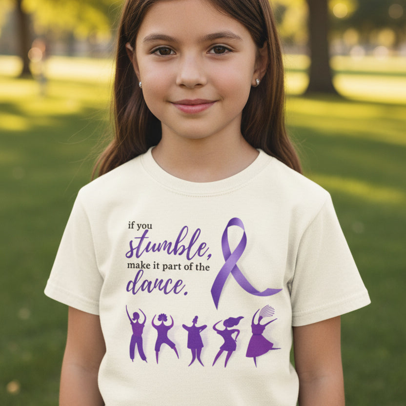 Dance Youth Epilepsy T-Shirt - Stylish Short Sleeve Tee for Passionate Young Dancers