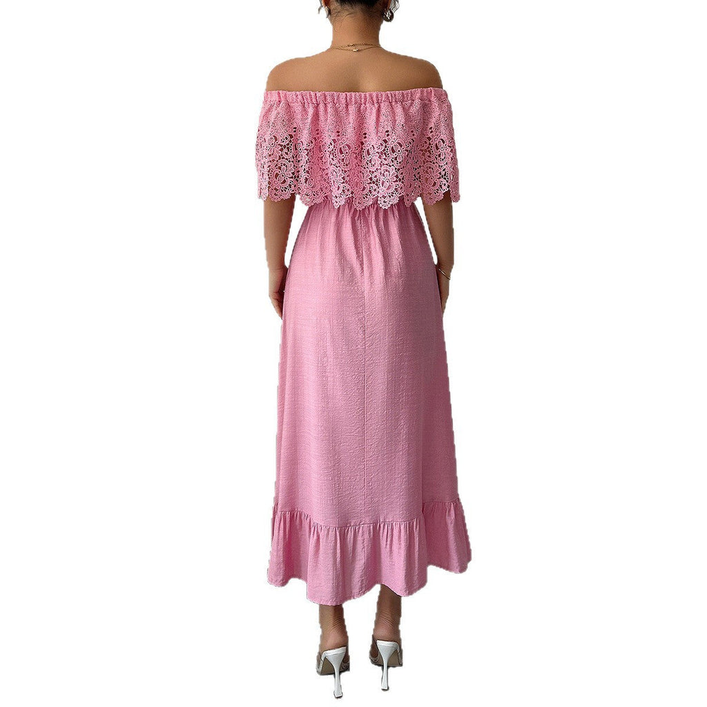 Elegant Style Off-shoulder A- Line Dress