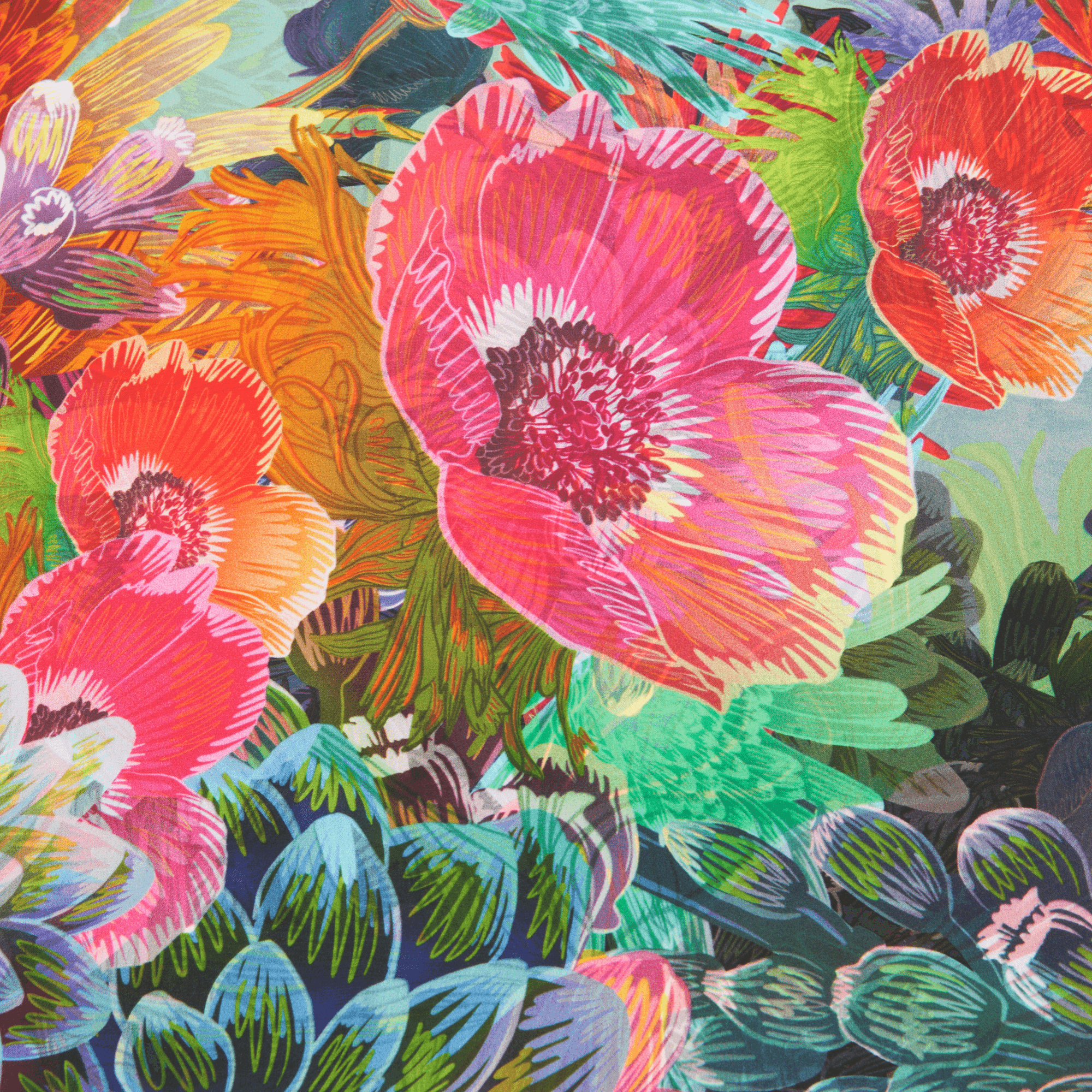 Delilah | 50" Mulberry Silk Furoshiki Gift Wrap by Adam Klassen