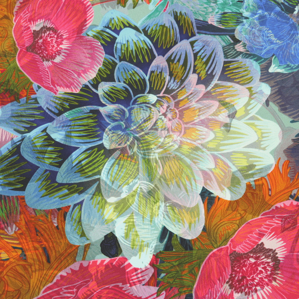 Delilah | 50" Mulberry Silk Furoshiki Gift Wrap by Adam Klassen