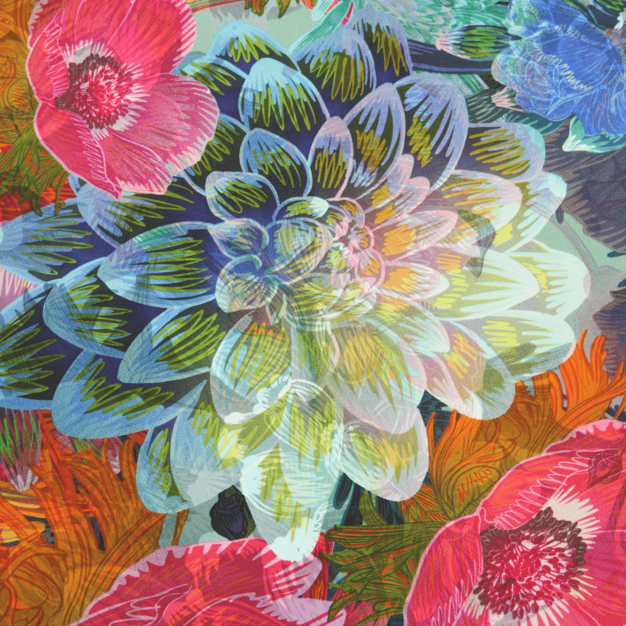 Delilah | 50" Mulberry Silk Furoshiki Gift Wrap by Adam Klassen