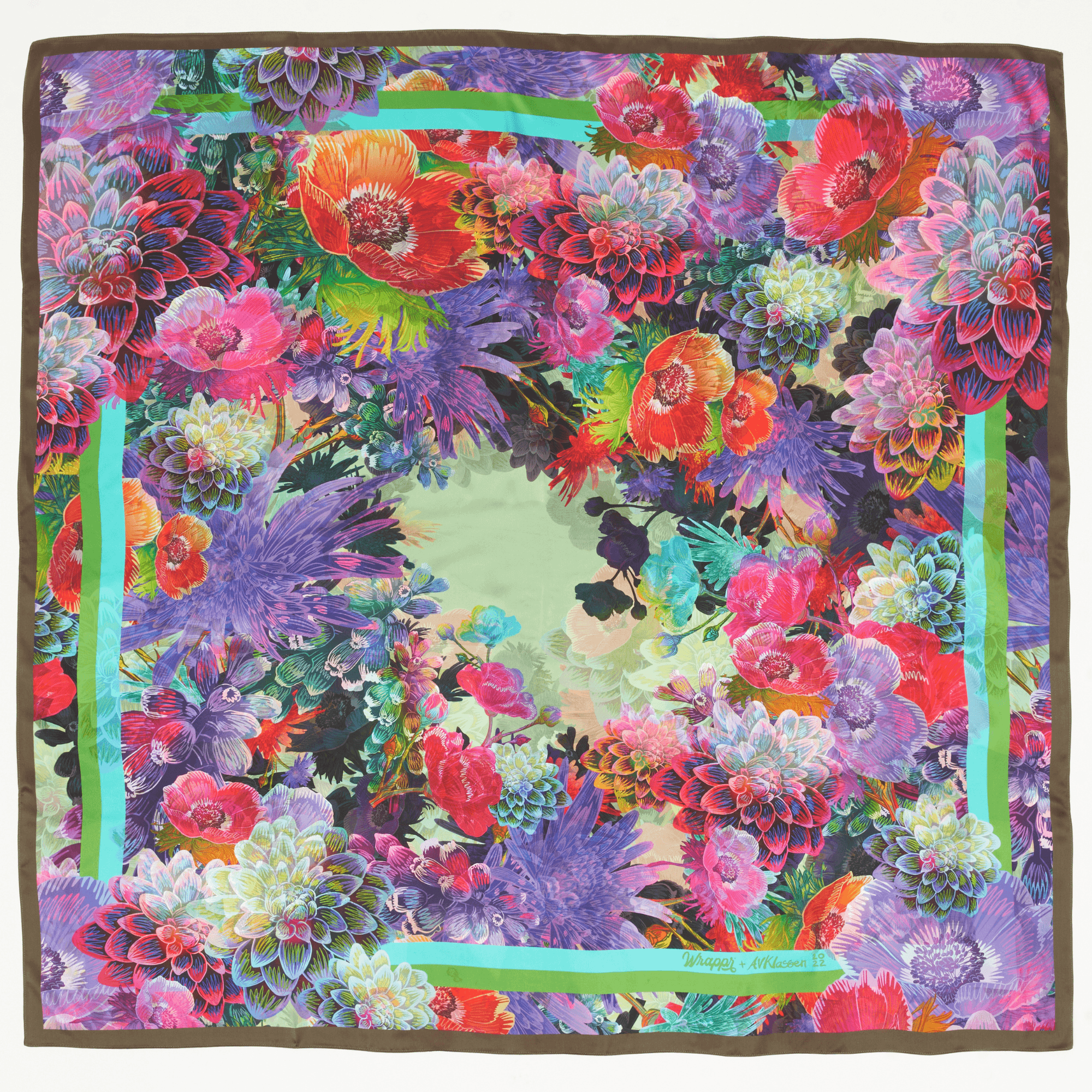 Delilah | 50" Mulberry Silk Furoshiki Gift Wrap by Adam Klassen