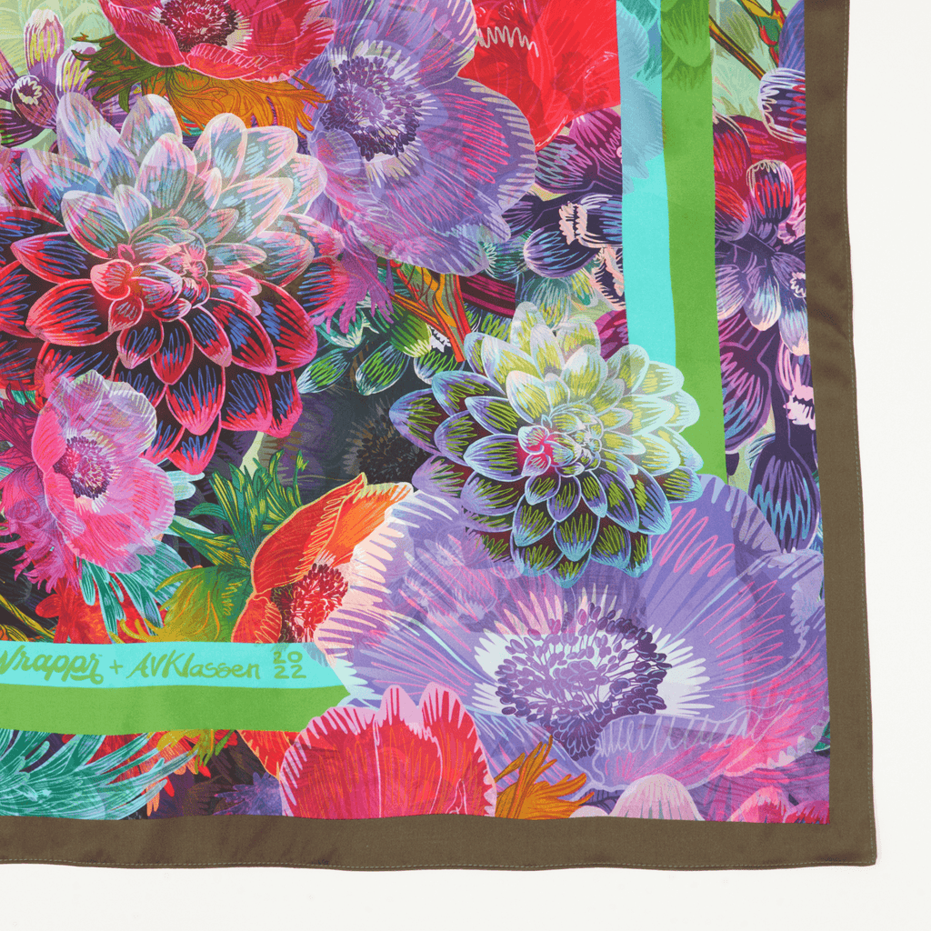 Delilah | 50" Mulberry Silk Furoshiki Gift Wrap by Adam Klassen