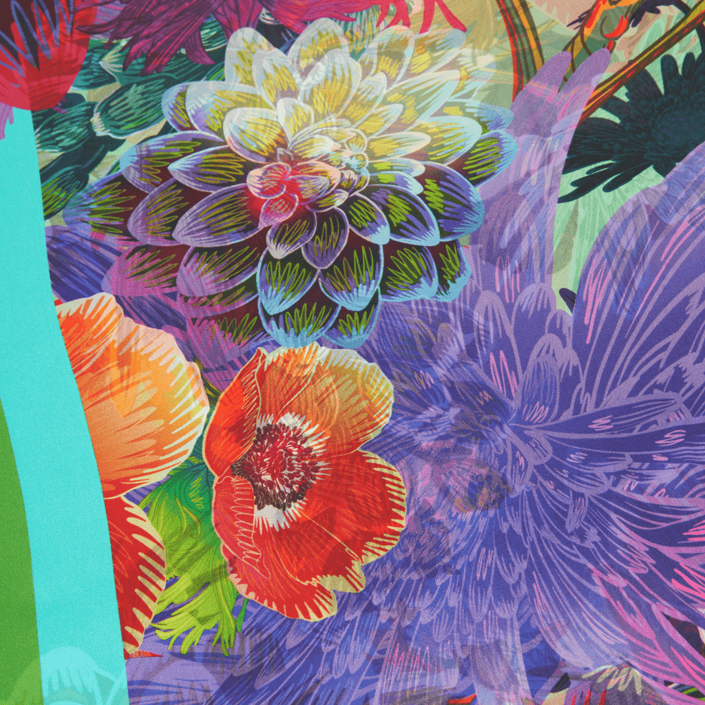 Delilah | 50" Mulberry Silk Furoshiki Gift Wrap by Adam Klassen