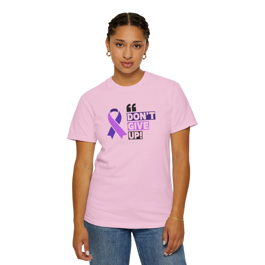 Don't Give Up Unisex Garment-Dyed T-Shirt for Epilepsy Awareness Tee
