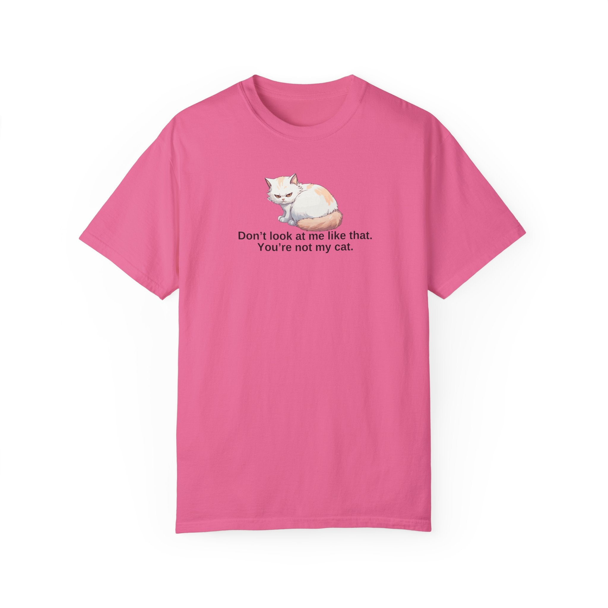 Don’t Look at Me Like That, You’re Not My Cat Unisex Garment-Dyed T-Shirt