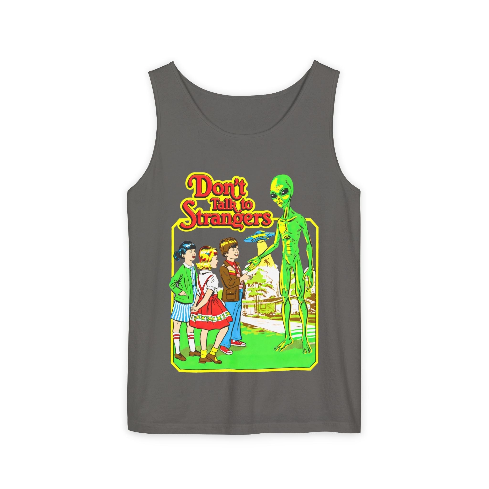 Don't Talk to Strangers Alien Unisex Tank Top