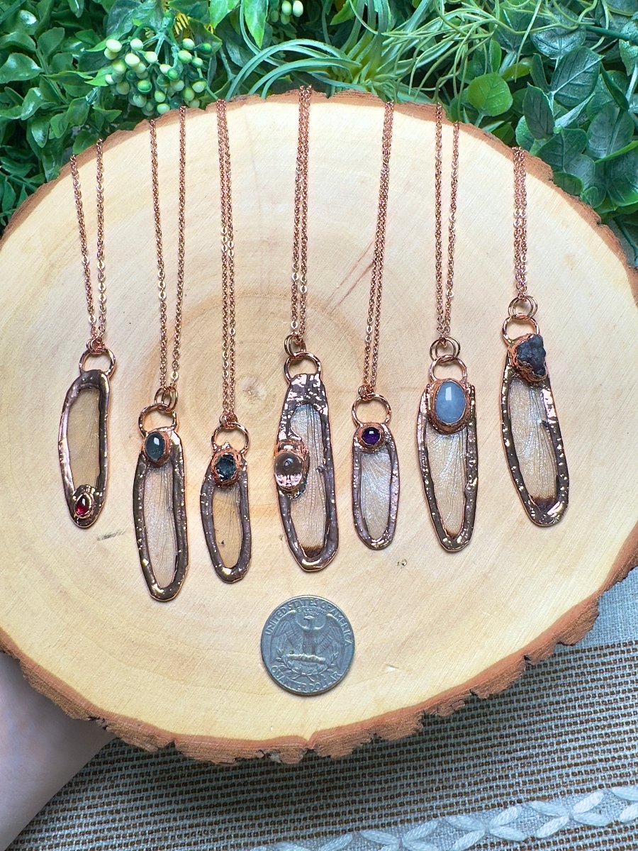 Dragonfly Wing and Labradorite Necklace