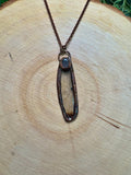 Dragonfly Wing and Rose Quartz Necklace