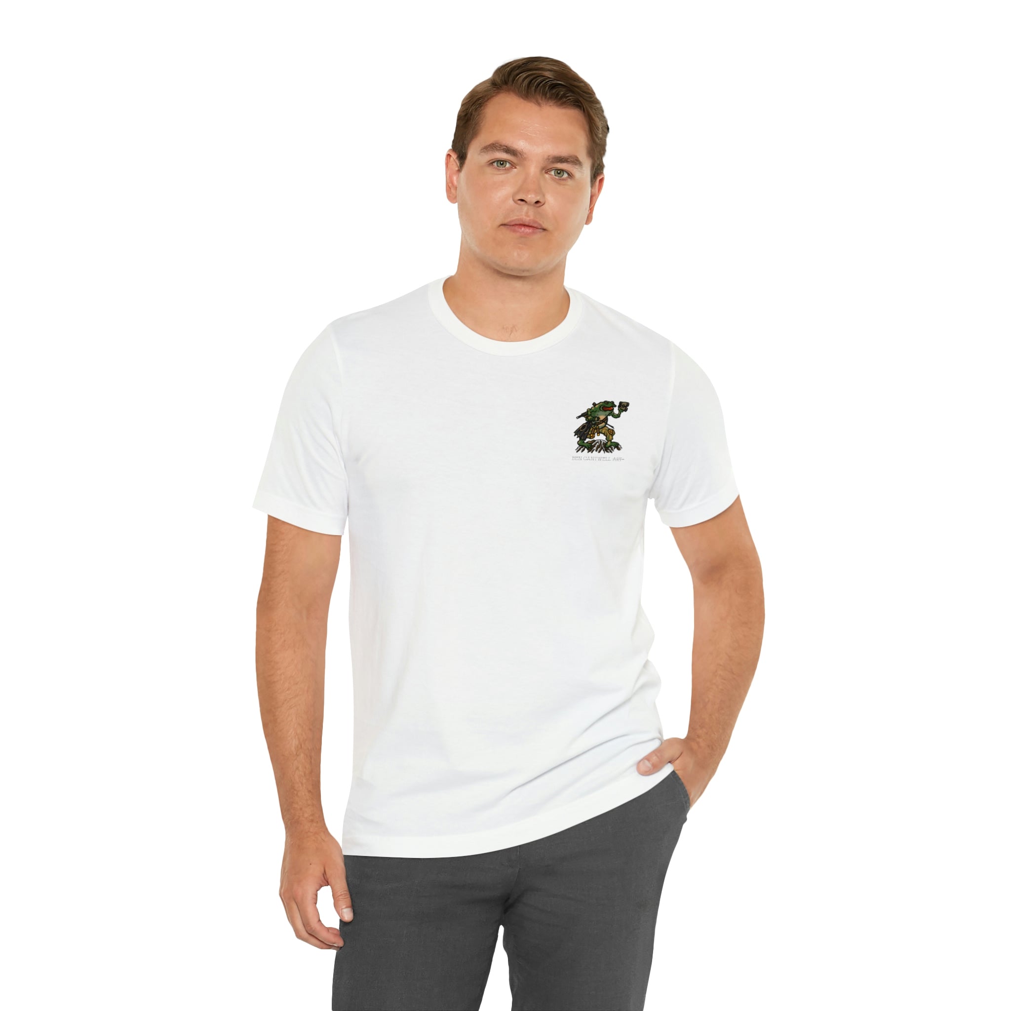Flippers, Binoculars and Radio Frog - Front Print - Short Sleeve Tee