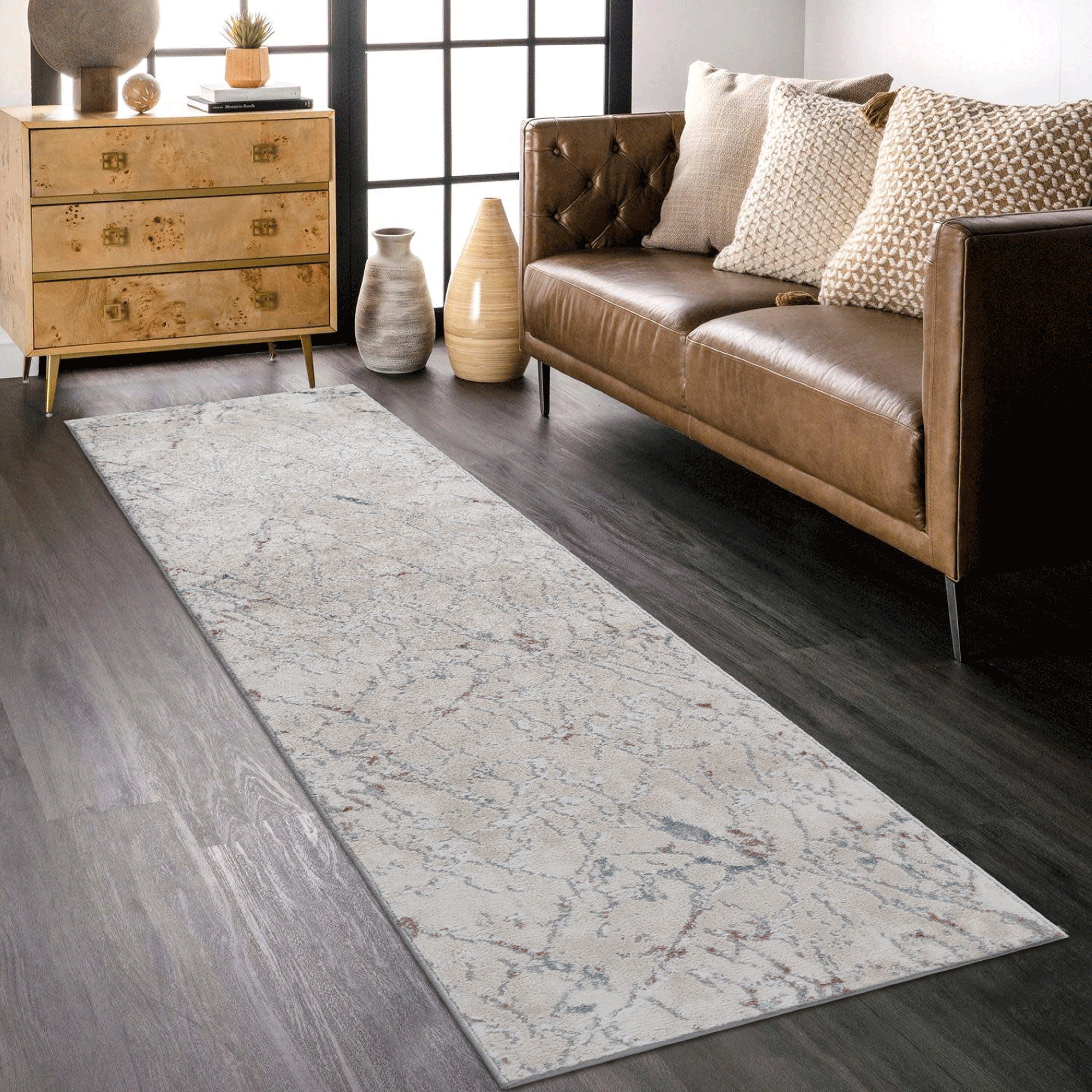 NAAR MARFI Collection 2X8 Multi / Contemporary Runner Rug