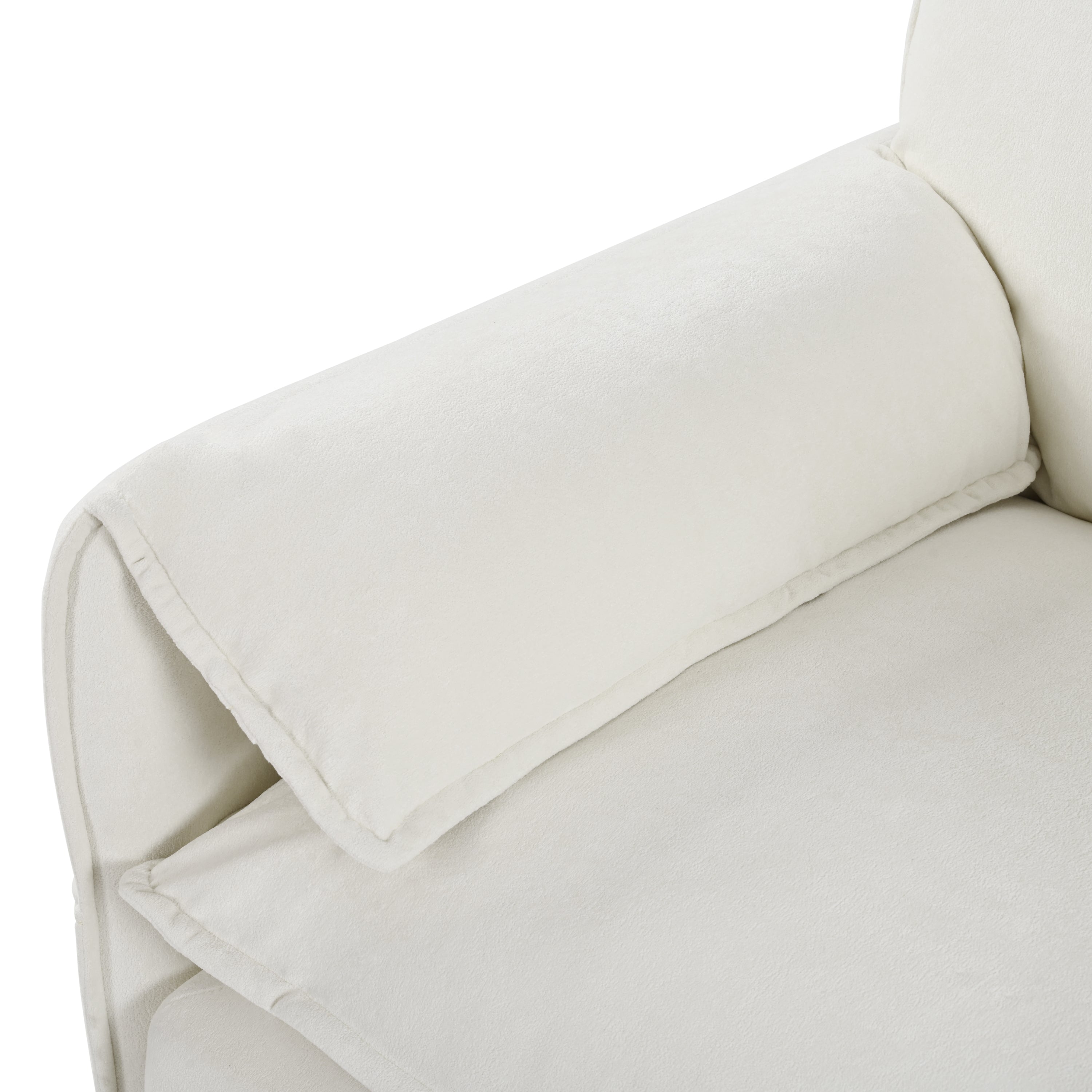 Modular Sectional Sofa, Oversized Deep Seat U Shaped Couch Set for Living Room, 3-Seater Comfy Cloud Couches with 2 Movable Ottomans, DIY Combination, Chenille,Beige