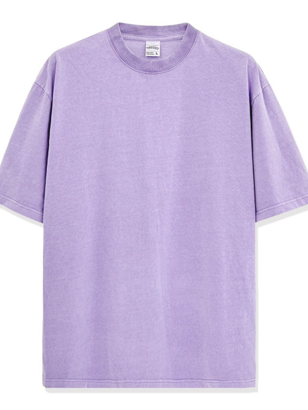 Round Neck Washed T-Shirt Plus Size
