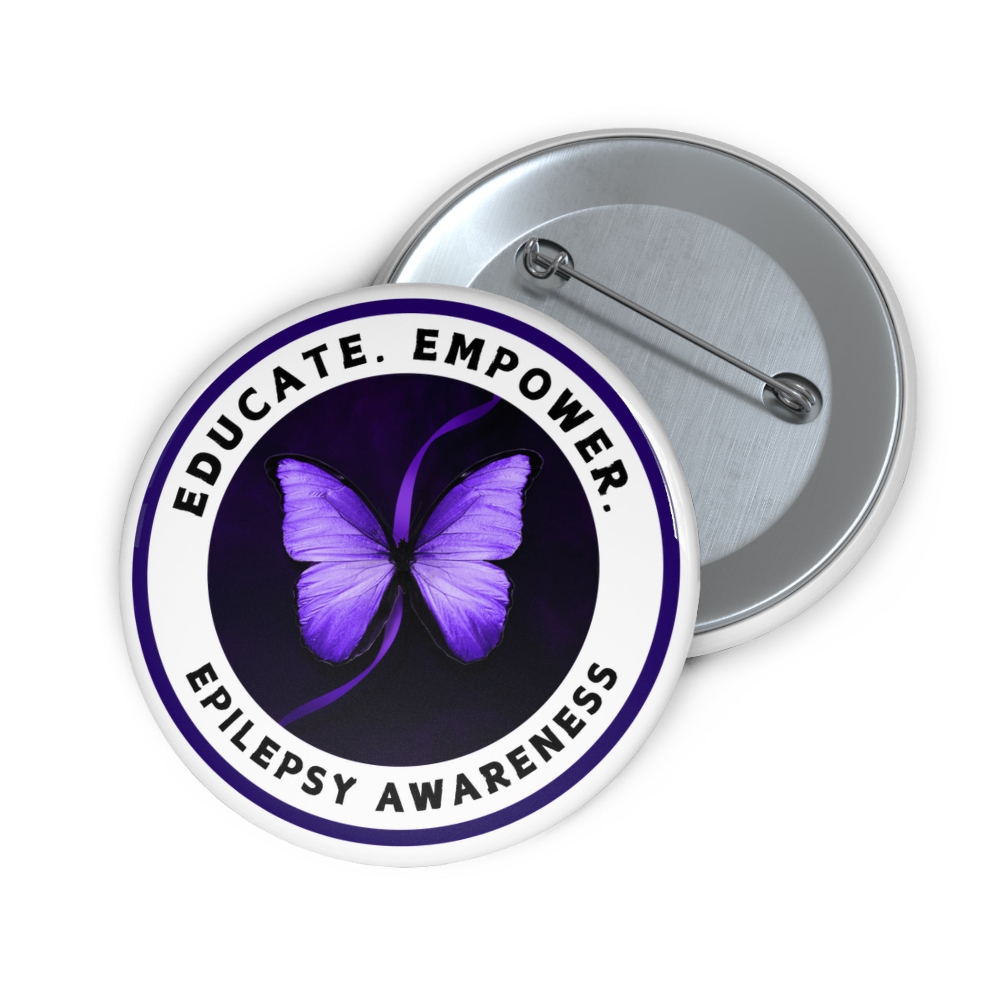 Educate. Empower. Epilepsy Awareness – Pinback Button