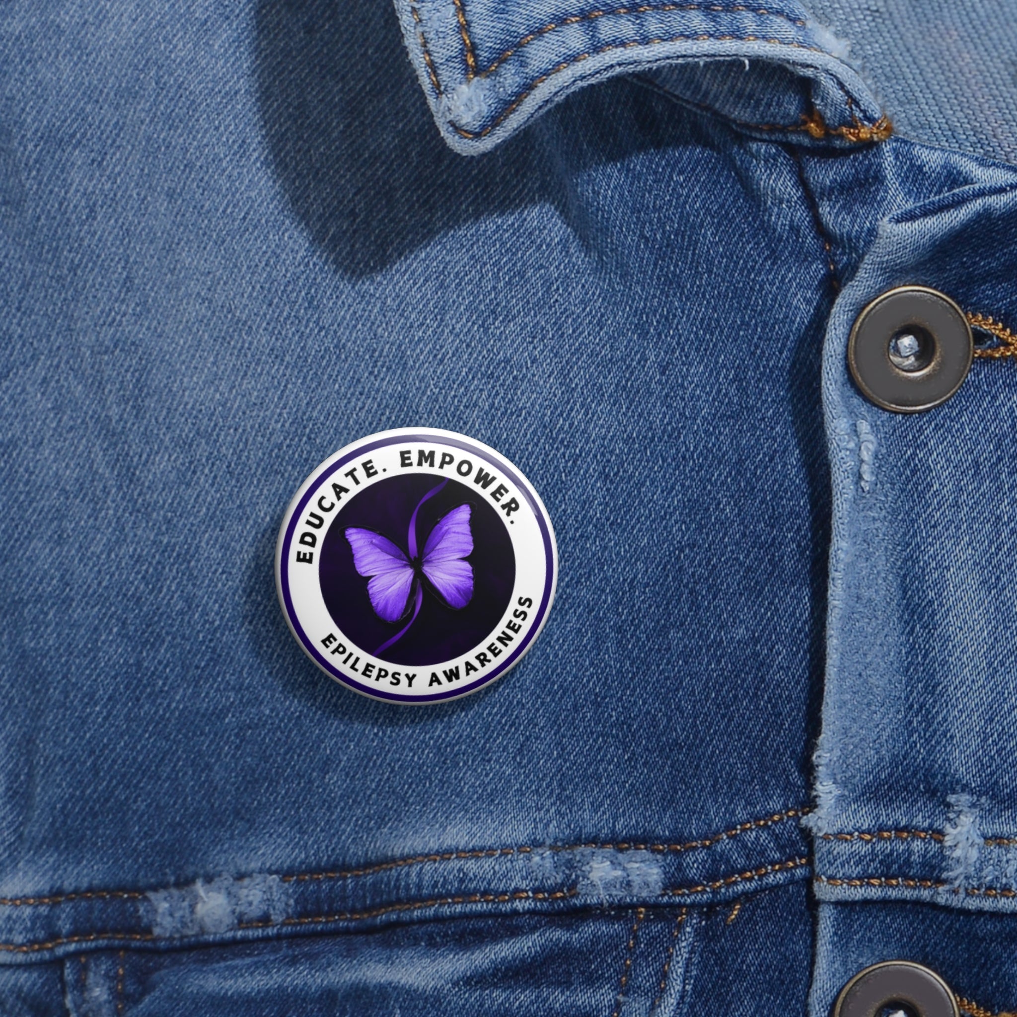 Educate. Empower. Epilepsy Awareness – Pinback Button