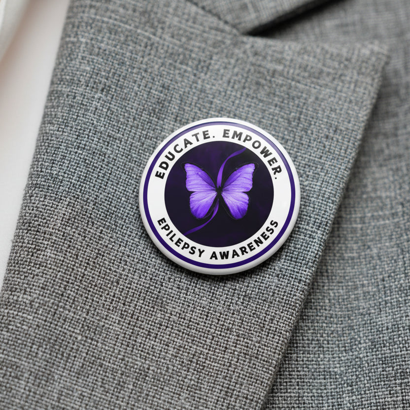 Educate. Empower. Epilepsy Awareness – Pinback Button