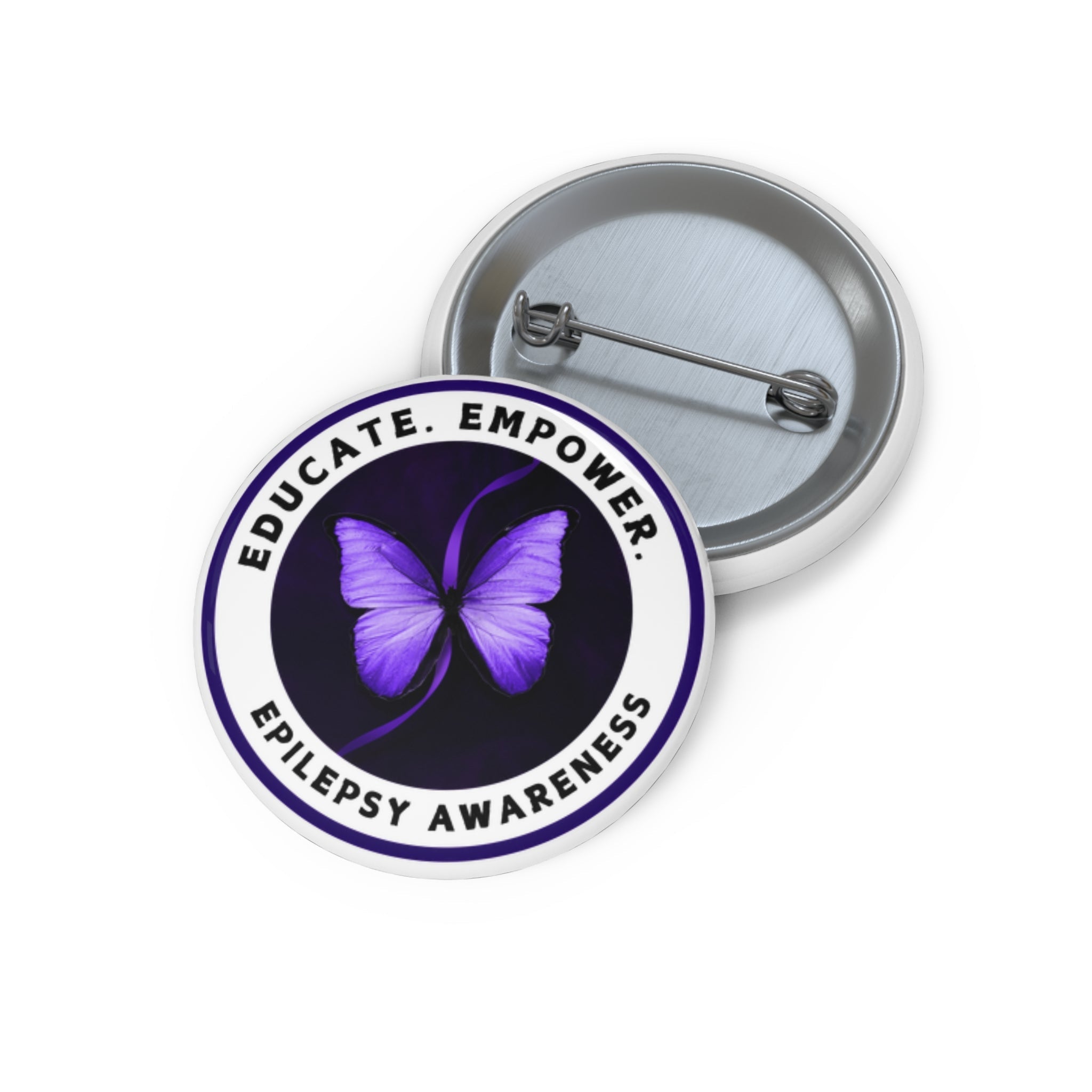 Educate. Empower. Epilepsy Awareness – Pinback Button