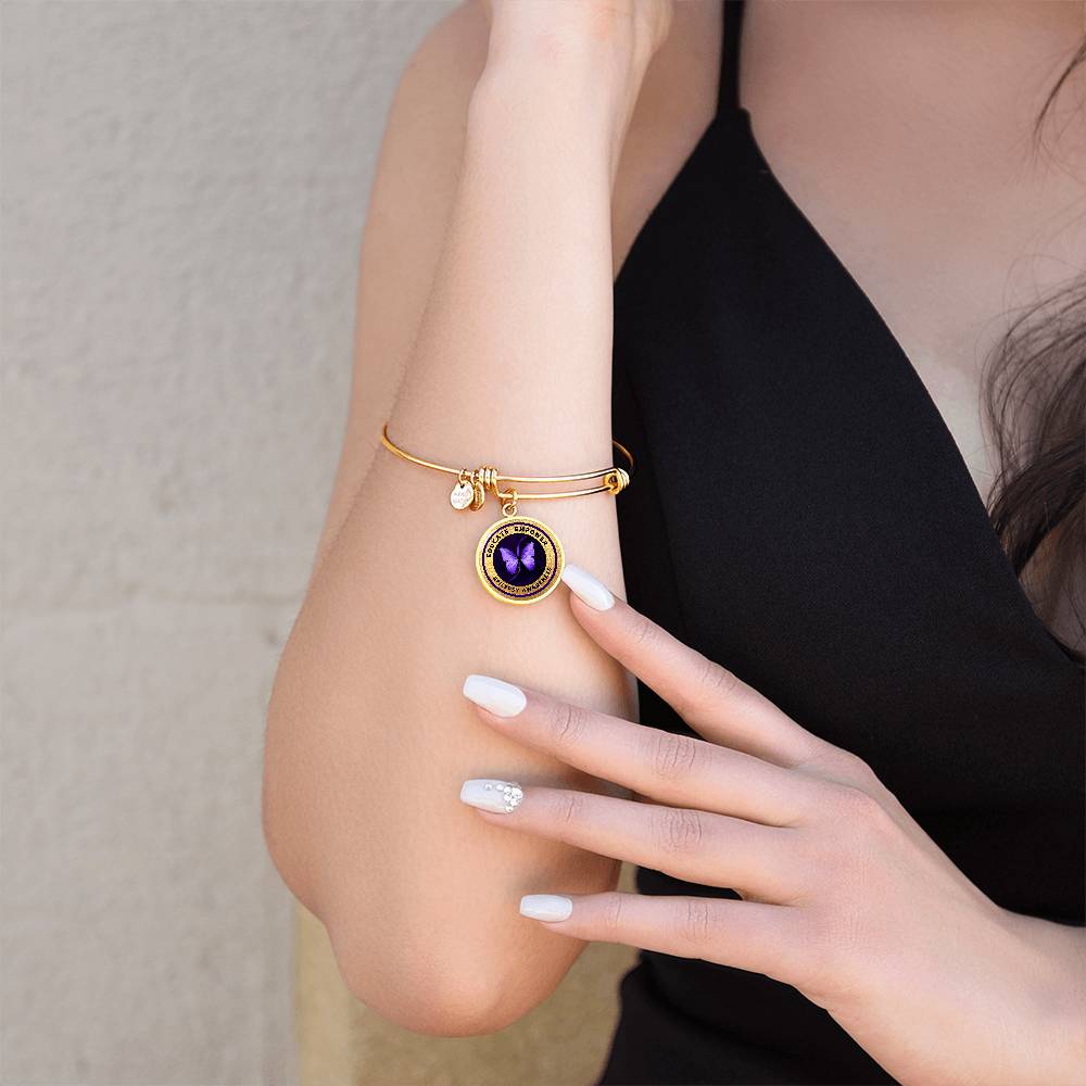 Educate, Empower: Epilepsy Awareness Bracelet in Gold