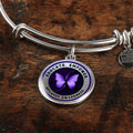 Educate, Empower: Epilepsy Awareness Bracelet in Silver