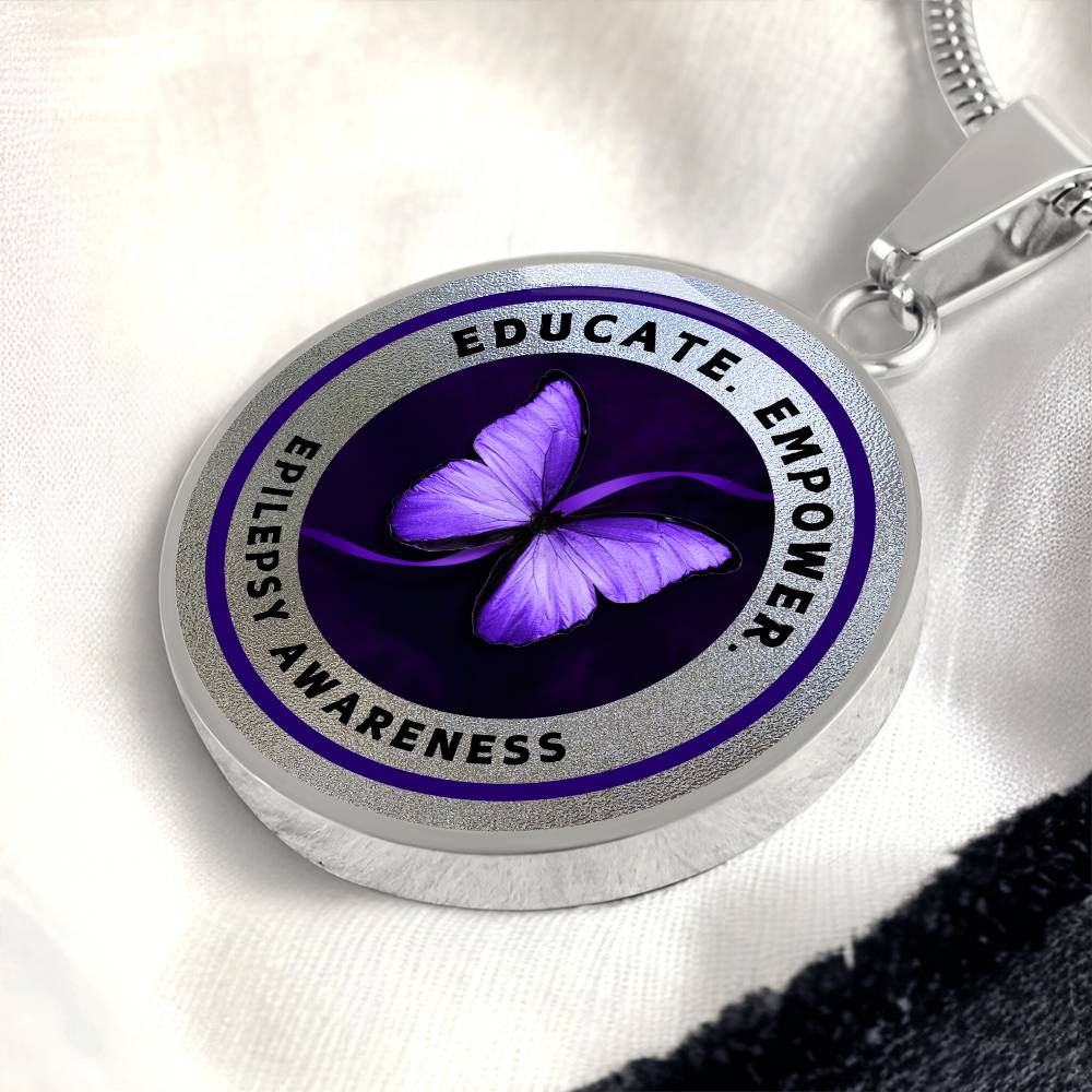 Educate & Empower: Epilepsy Awareness Necklace in Silver