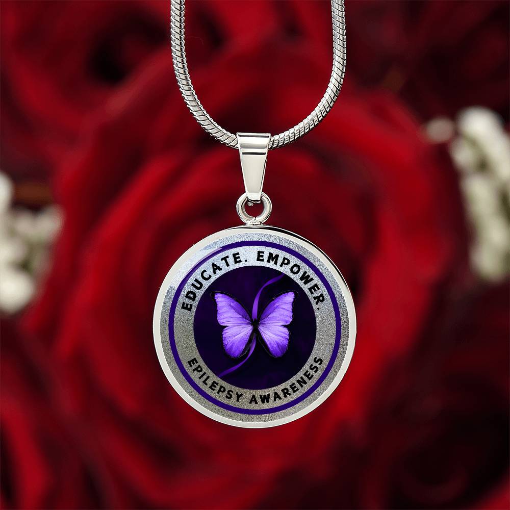 Educate & Empower: Epilepsy Awareness Necklace in Silver