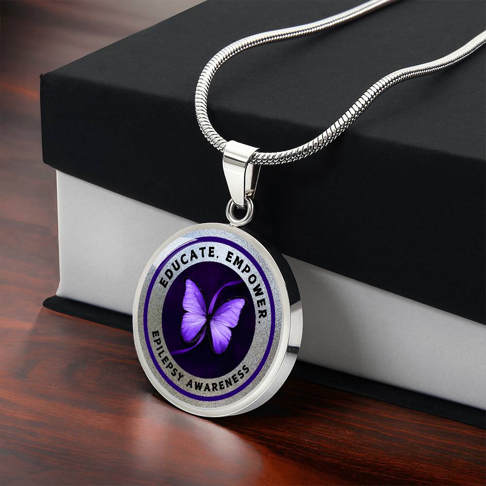 Educate & Empower: Epilepsy Awareness Necklace in Silver