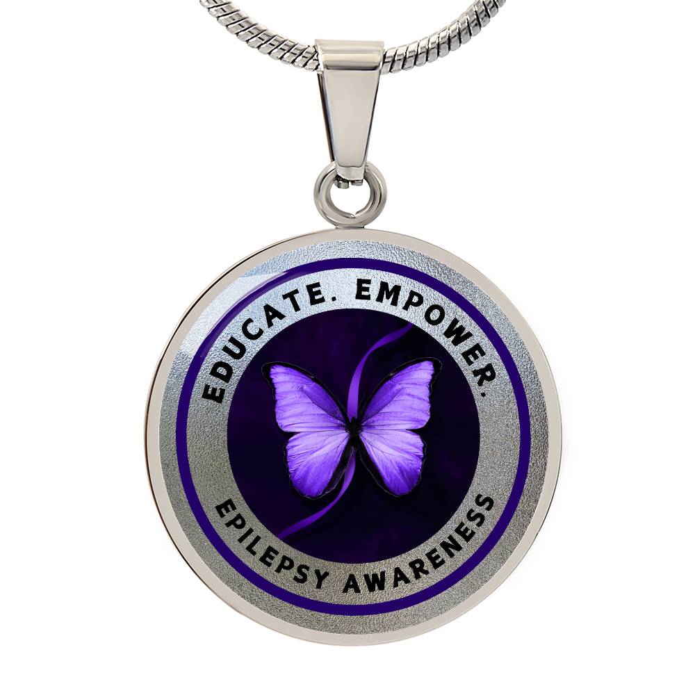 Educate & Empower: Epilepsy Awareness Necklace in Silver