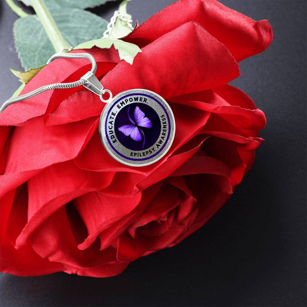 Educate & Empower: Epilepsy Awareness Necklace in Silver