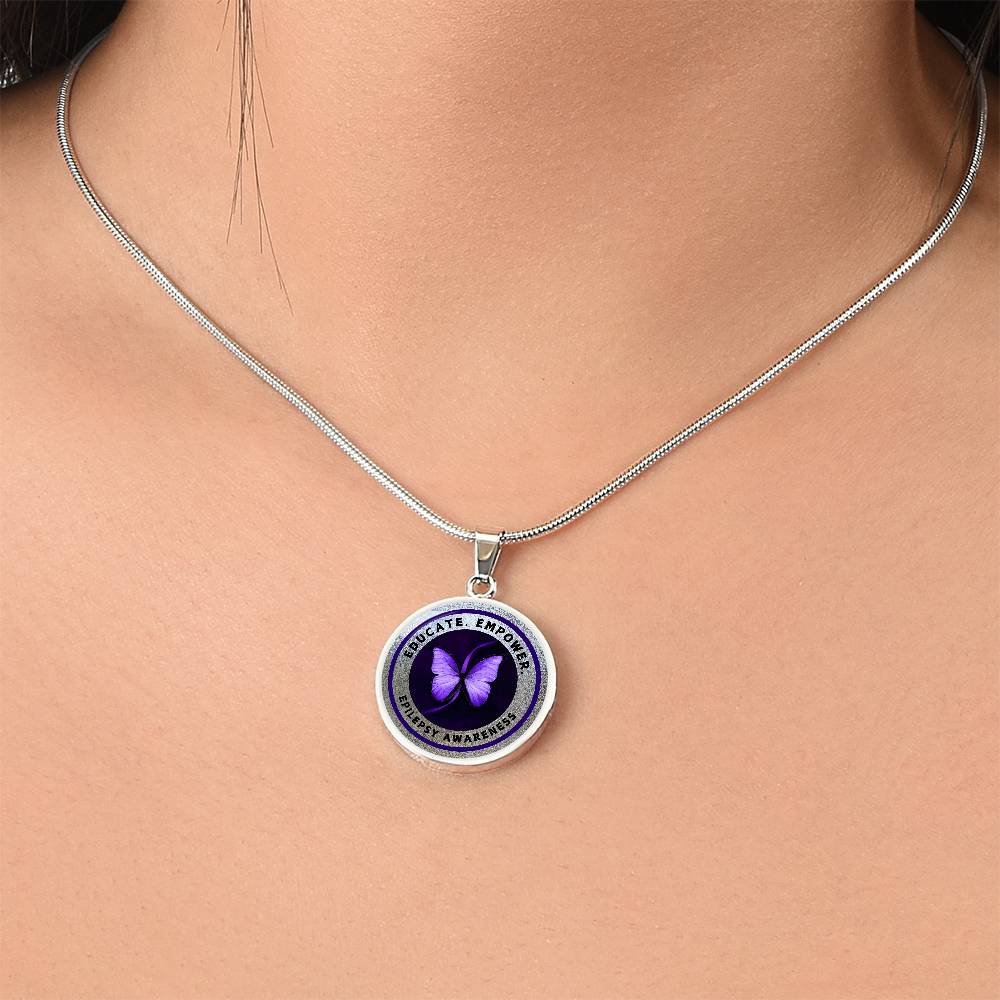 Educate & Empower: Epilepsy Awareness Necklace in Silver