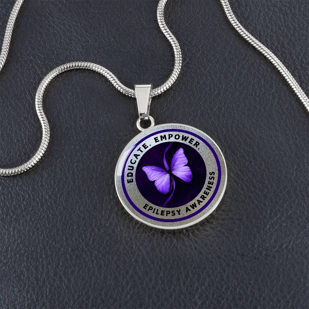 Educate & Empower: Epilepsy Awareness Necklace in Silver