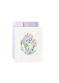Floral Easter Egg Blooms: Artisan Seed Paper Card