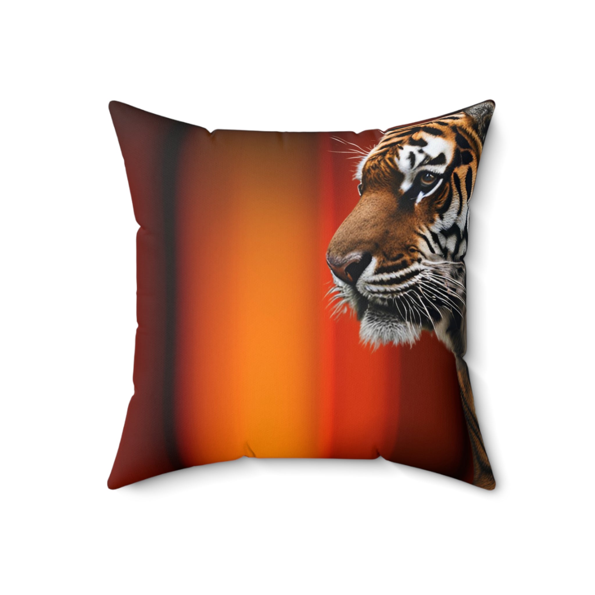 Elegant Tiger Print Square Pillow - Vibrant Home Decor
