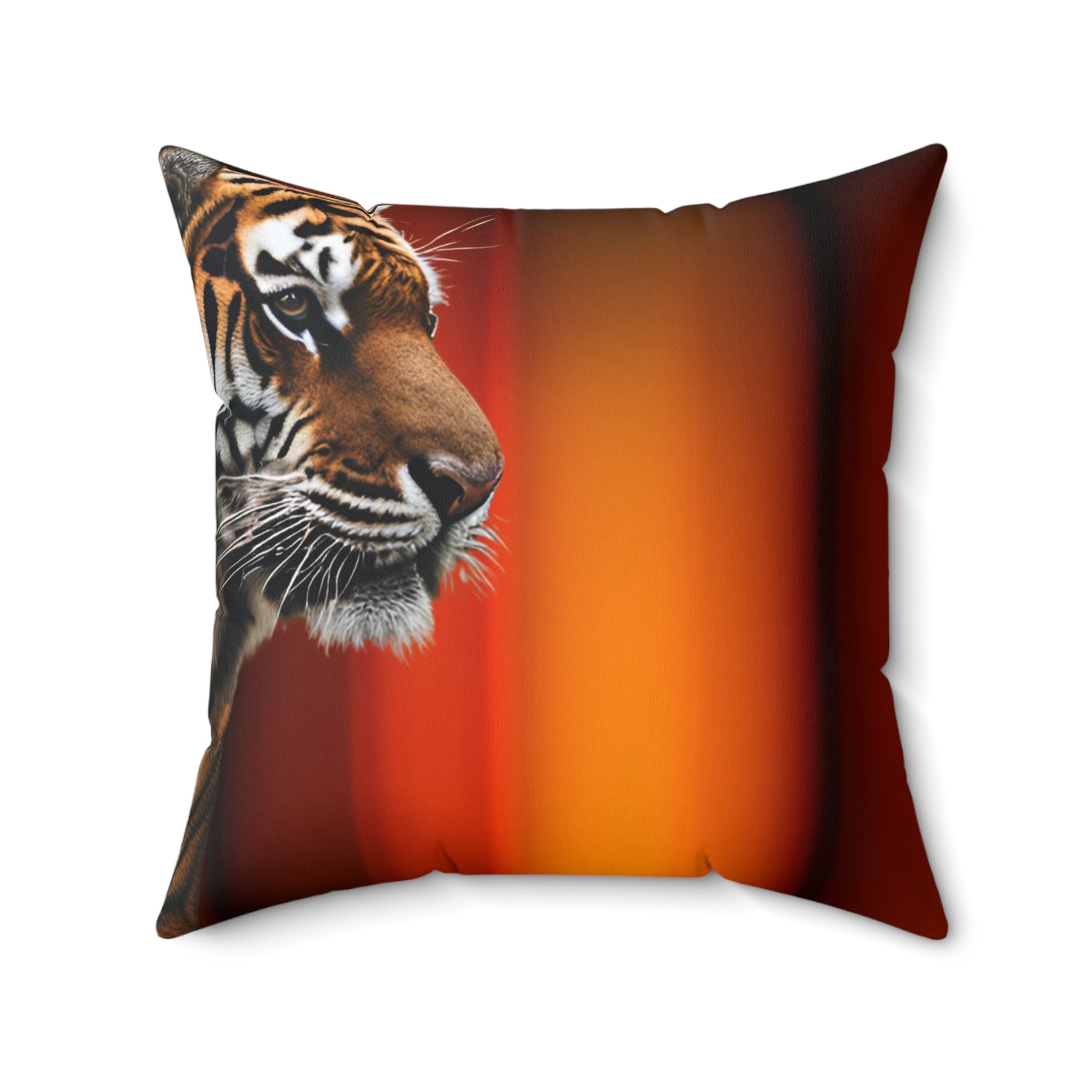 Elegant Tiger Print Square Pillow - Vibrant Home Decor