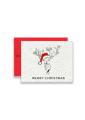 Merry Christmas Elk Wildflower Seed Paper Card