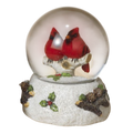 Cardinals on a Branch Water Globe - 5 Inch