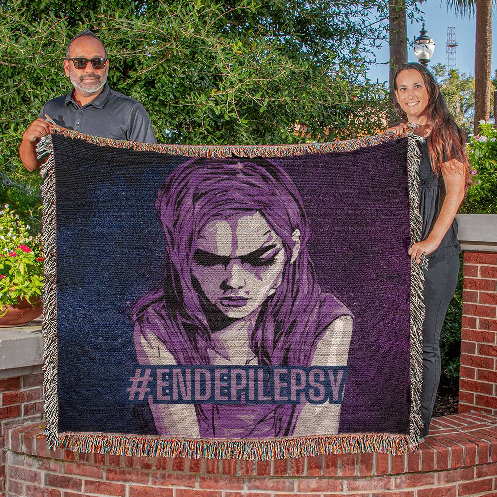End Epilepsy Woven Blanket