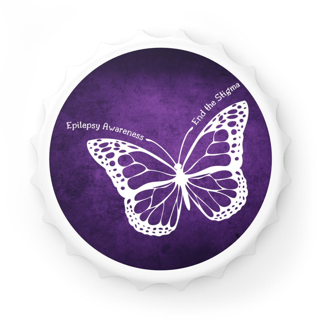 Epilepsy Awareness Butterfly Bottle Opener - End the Stigma