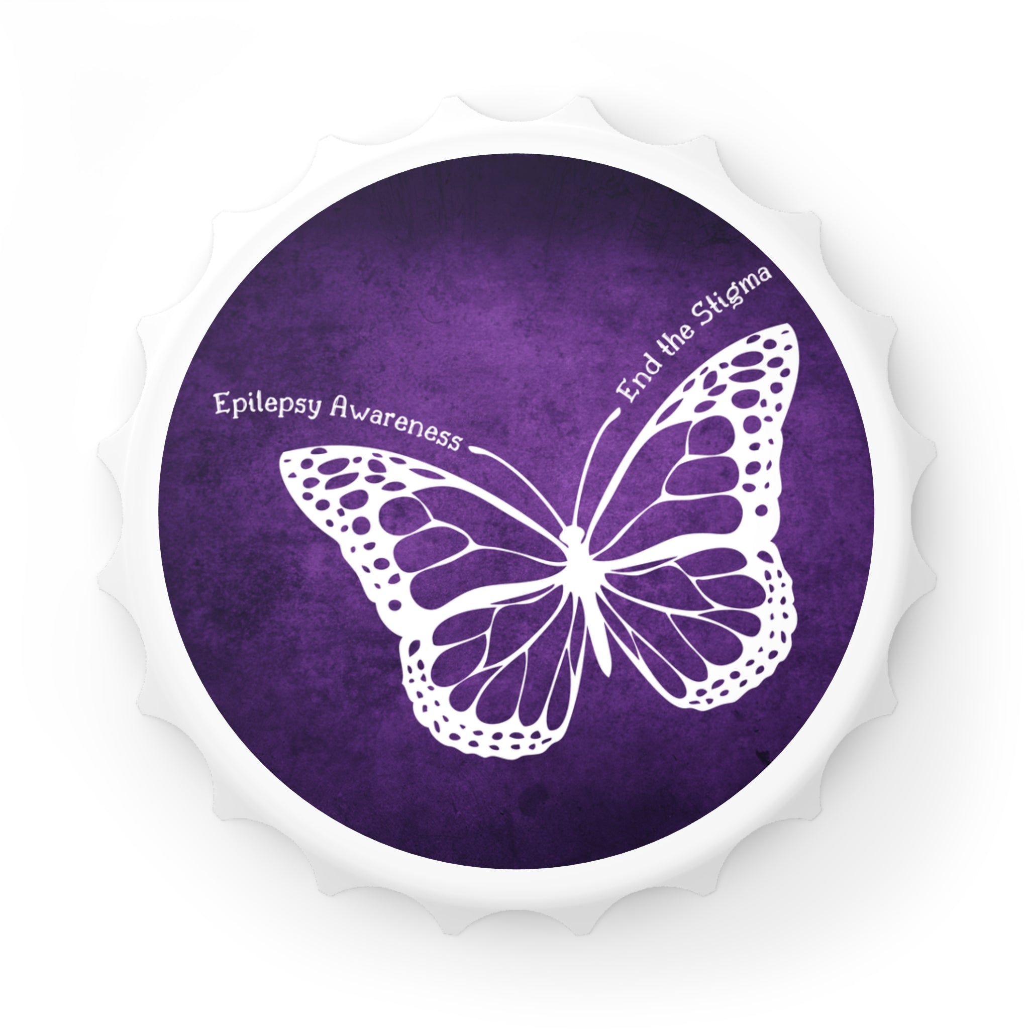 Epilepsy Awareness Butterfly Bottle Opener - End the Stigma