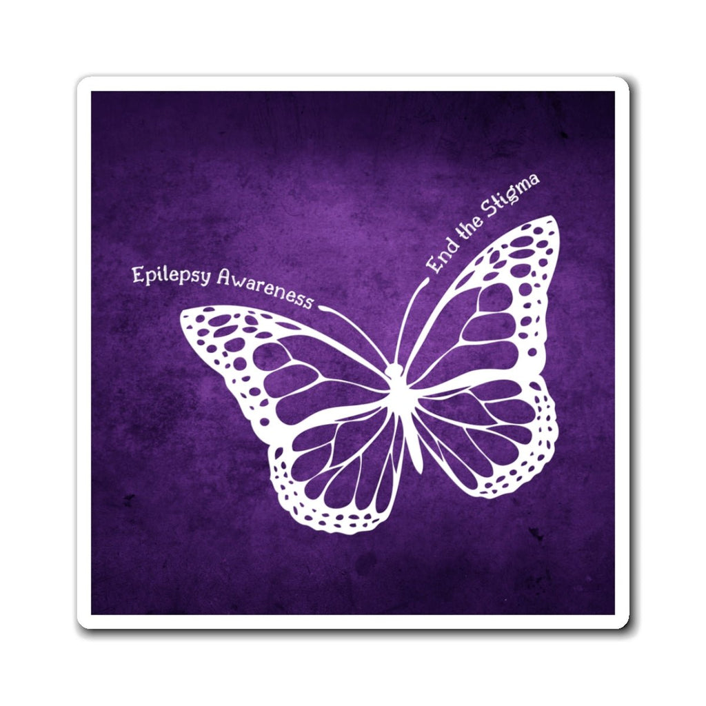 Epilepsy Awareness Butterfly Magnet - End the Stigma